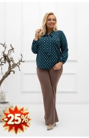 M26226 BLUZKA AMELIA WZÓR GROCHY NA ZIELENI M26226 BLUZKA AMELIA WZÓR GROCHY NA ZIELENI